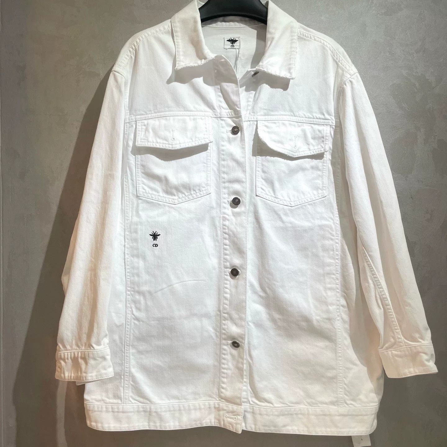 Dior Dior FW22 White Denim Jacket Size US M / EU 48-50 / 2 - 1 Thumbnail