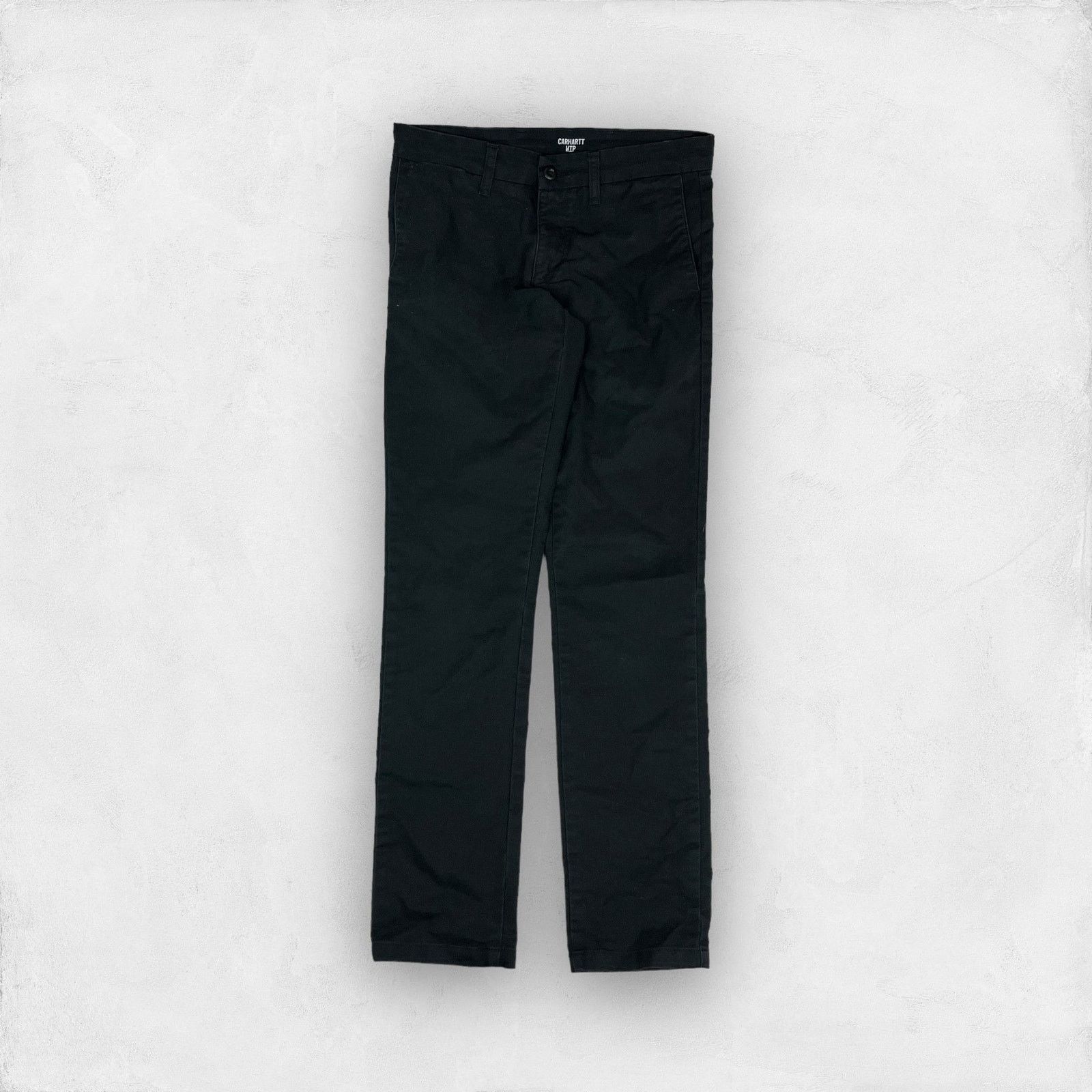 Carhartt Carhartt WIP Men's Black High-Rise Straight Leg Pants 31x34 Size US 31 - 2 Thumbnail