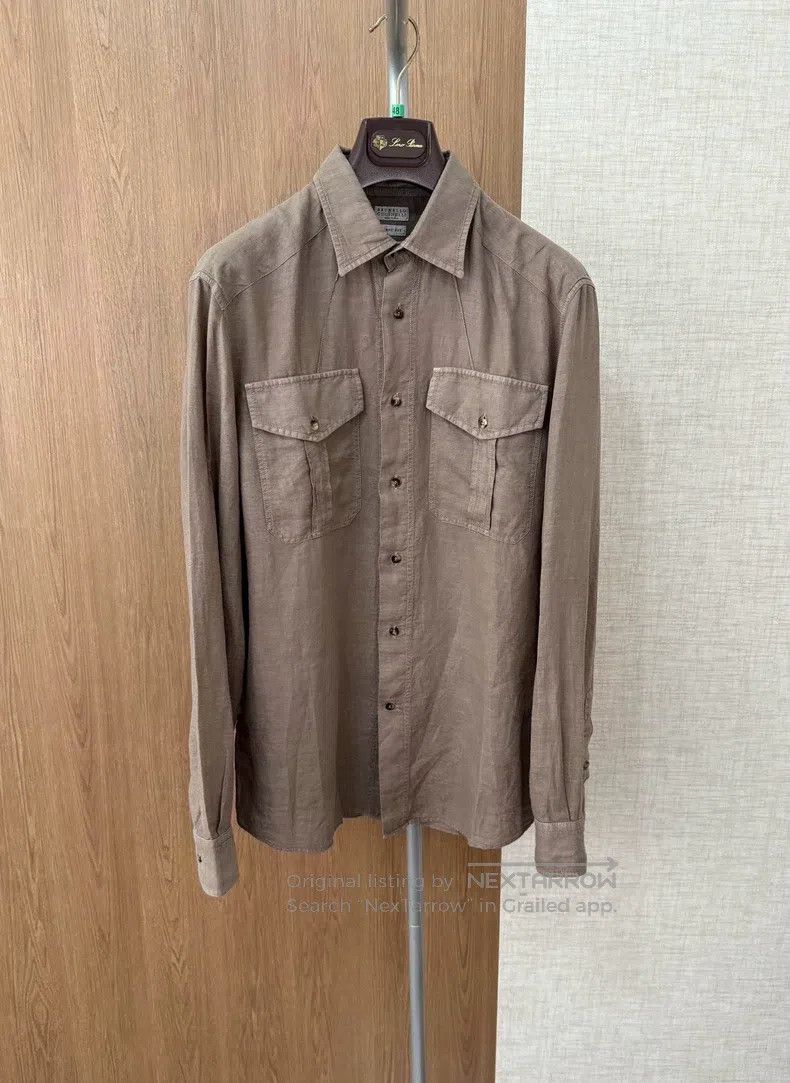 Brunello Cucinelli Brunello Cucinelli Men's casual shirt Size US M / EU 48-50 / 2 - 1 Thumbnail