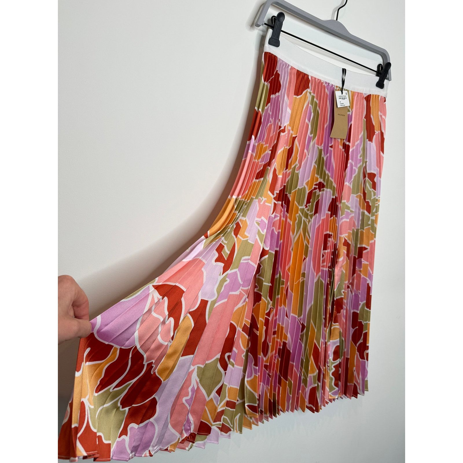 Nordstrom NWT HALOGEN Nordstrom Double Slit Pleat Skirt Canyon Sunset Size 26" / US 2 / IT 38 - 3 Thumbnail