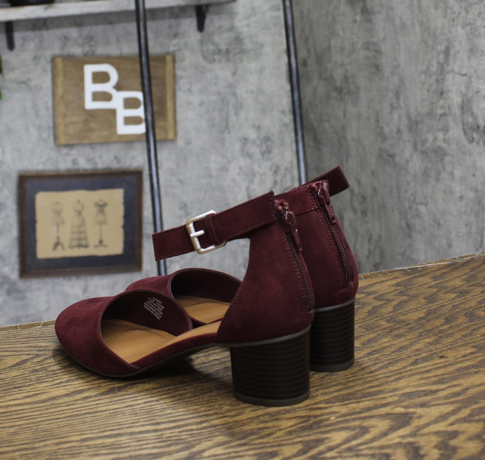 Style & Co Style & Co. Heel Dress Pumps Berry Microsuede Purple 8.5m Size US 8.5 / IT 38.5 - 2 Thumbnail
