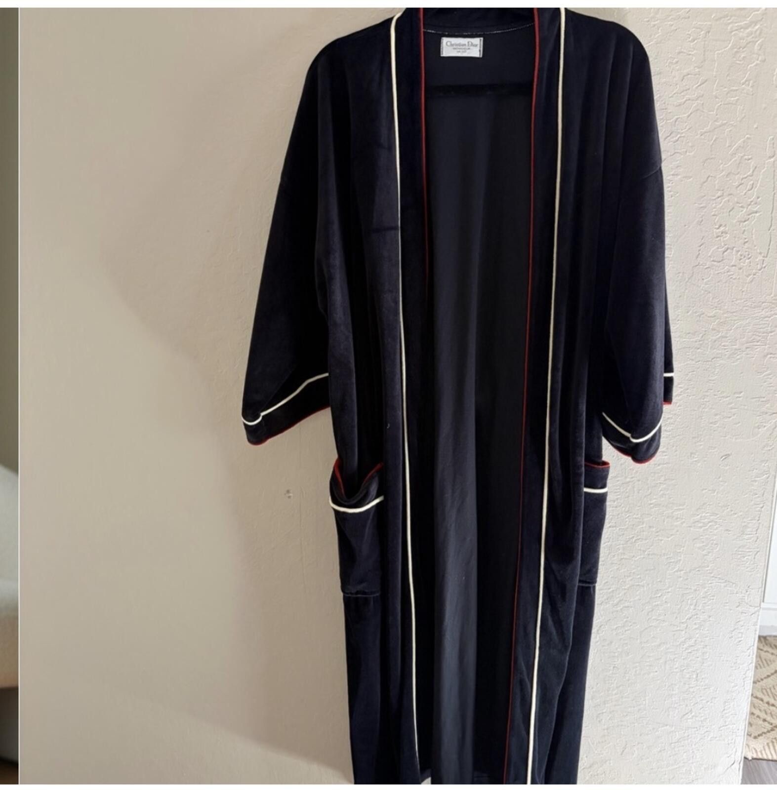Christian Dior Monsieur Rare Vintage Christian Dior Black Robe Size ONE SIZE - 2 Thumbnail