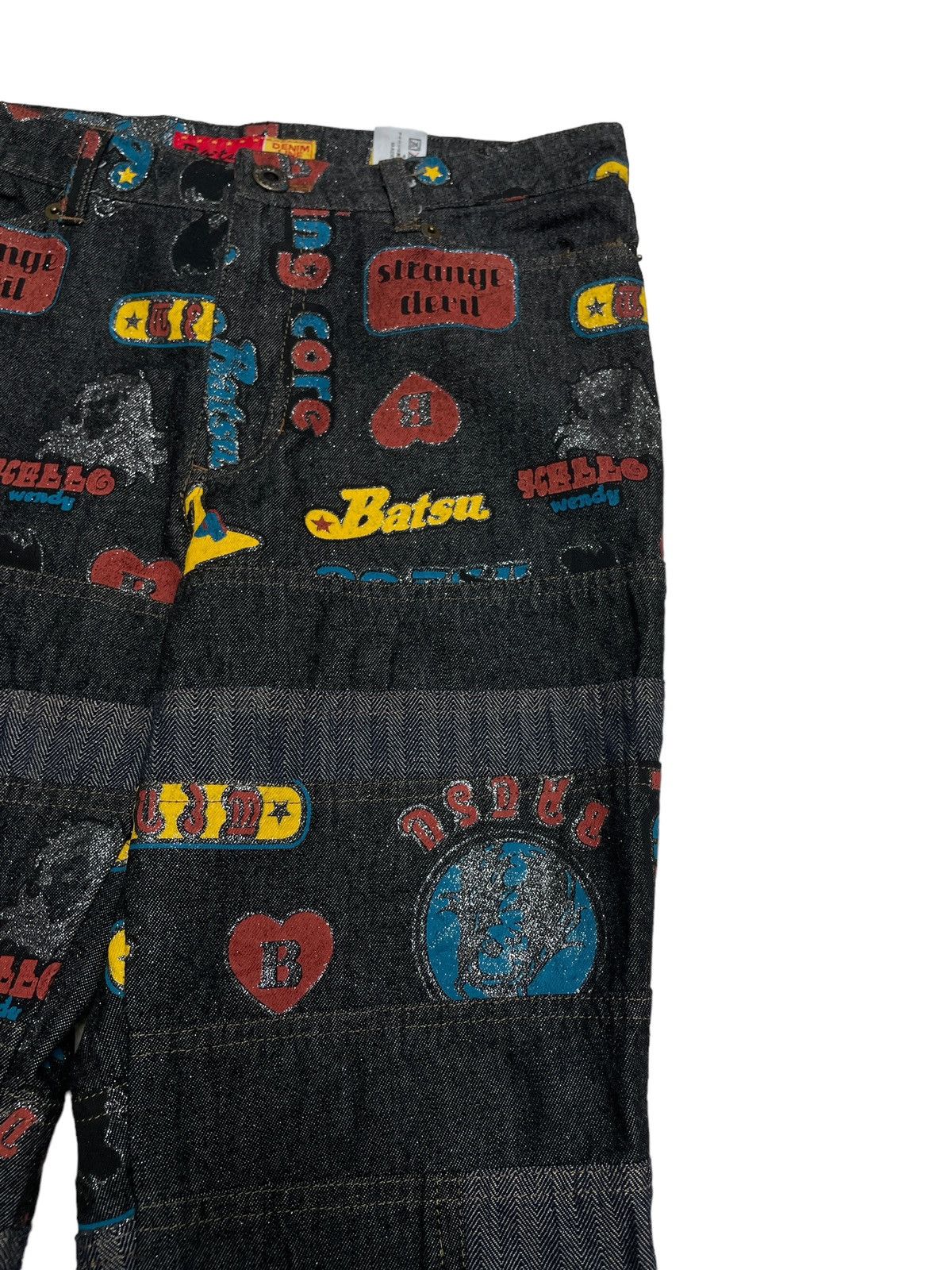 If Six Was Nine Rare Vintage Japanese Brand Ba-Tsu Hagi Flared Denim 1990s Size US 29 - 5 Thumbnail