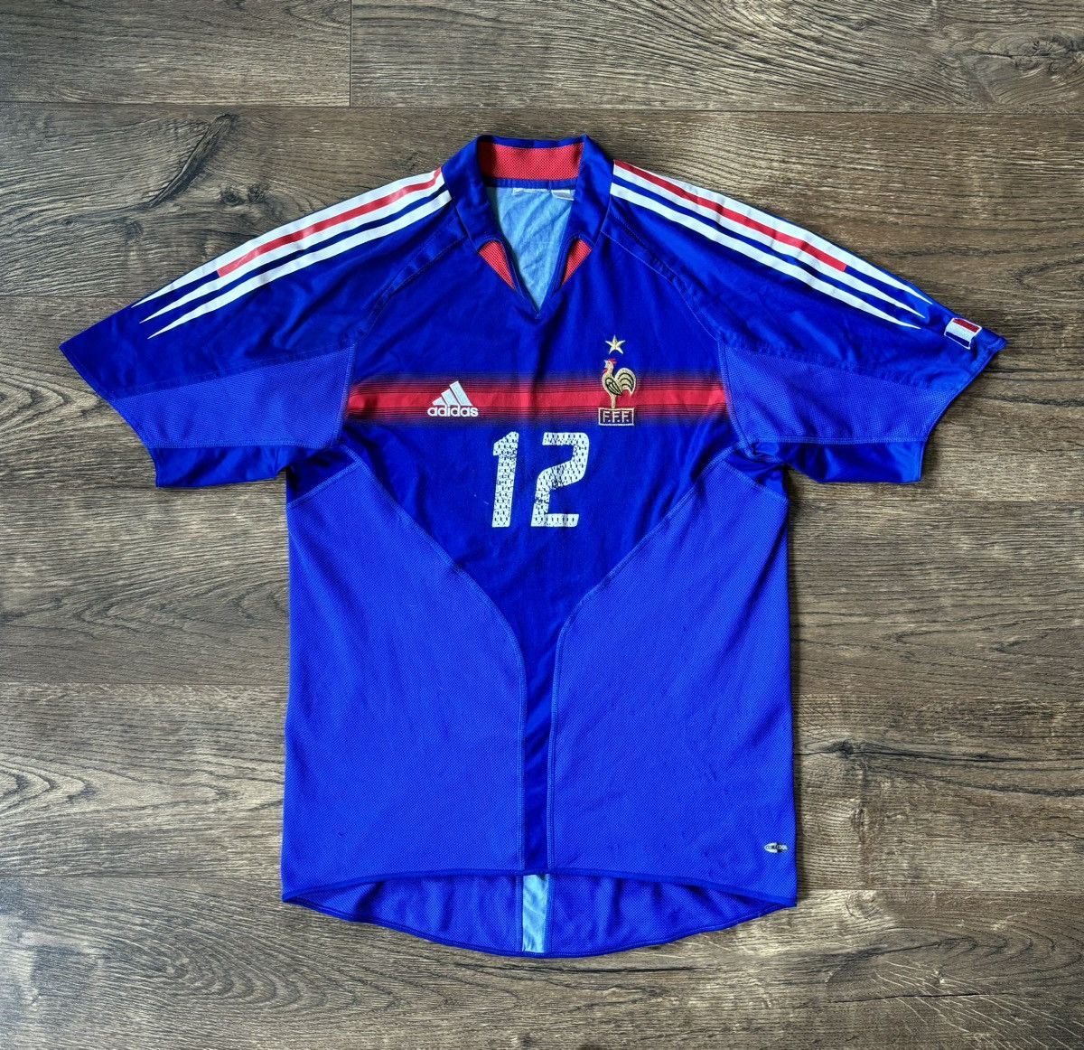Adidas × Vintage Vintage French Home Team #12 Henry 2004-2005 Season Jersey Size US M / EU 48-50 / 2 - 1 Thumbnail