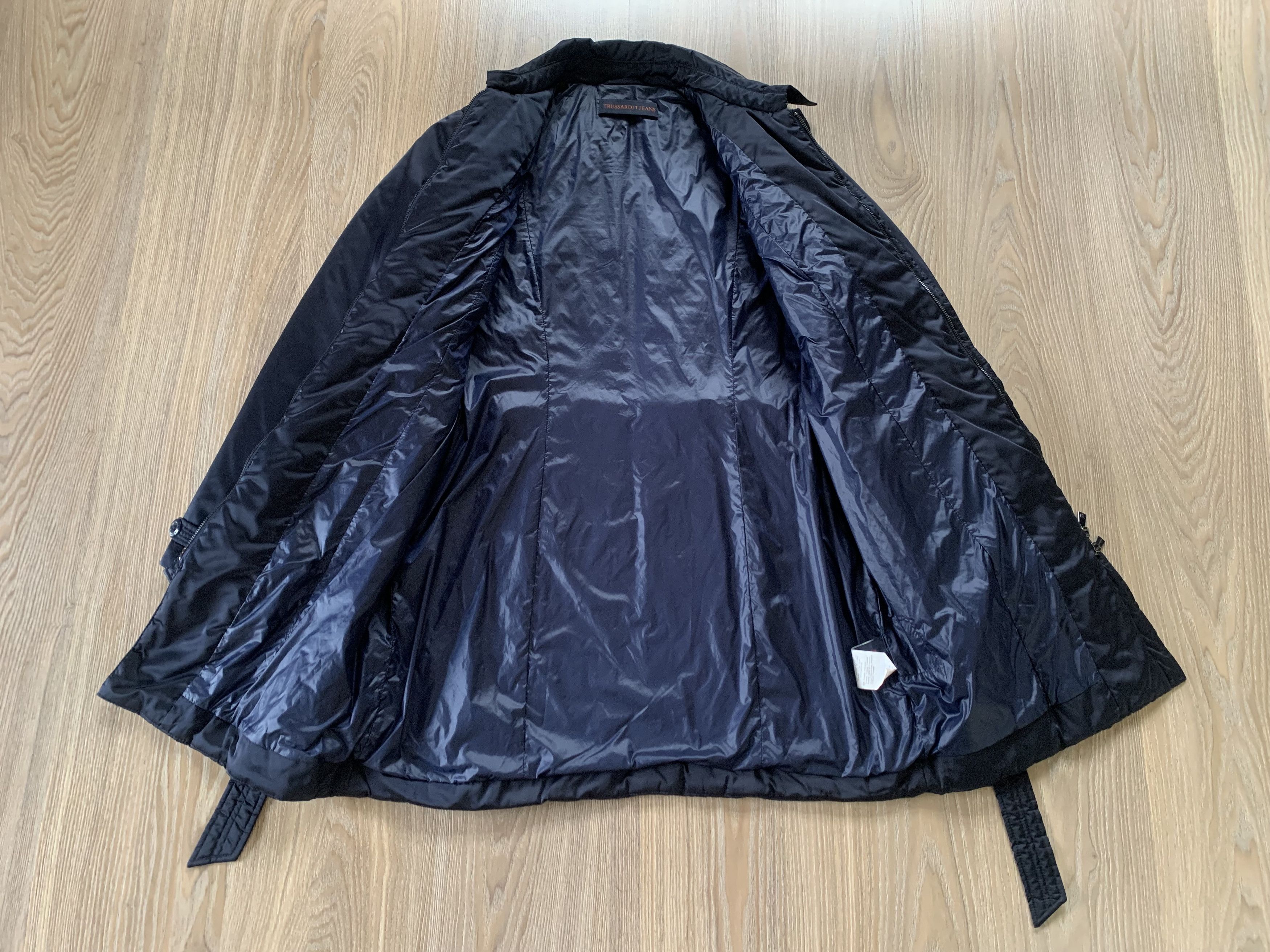 Trussardi Trussardi Womens Vintage Navy Blue Trench Size M / US 6-8 / IT 42-44 - 4 Thumbnail