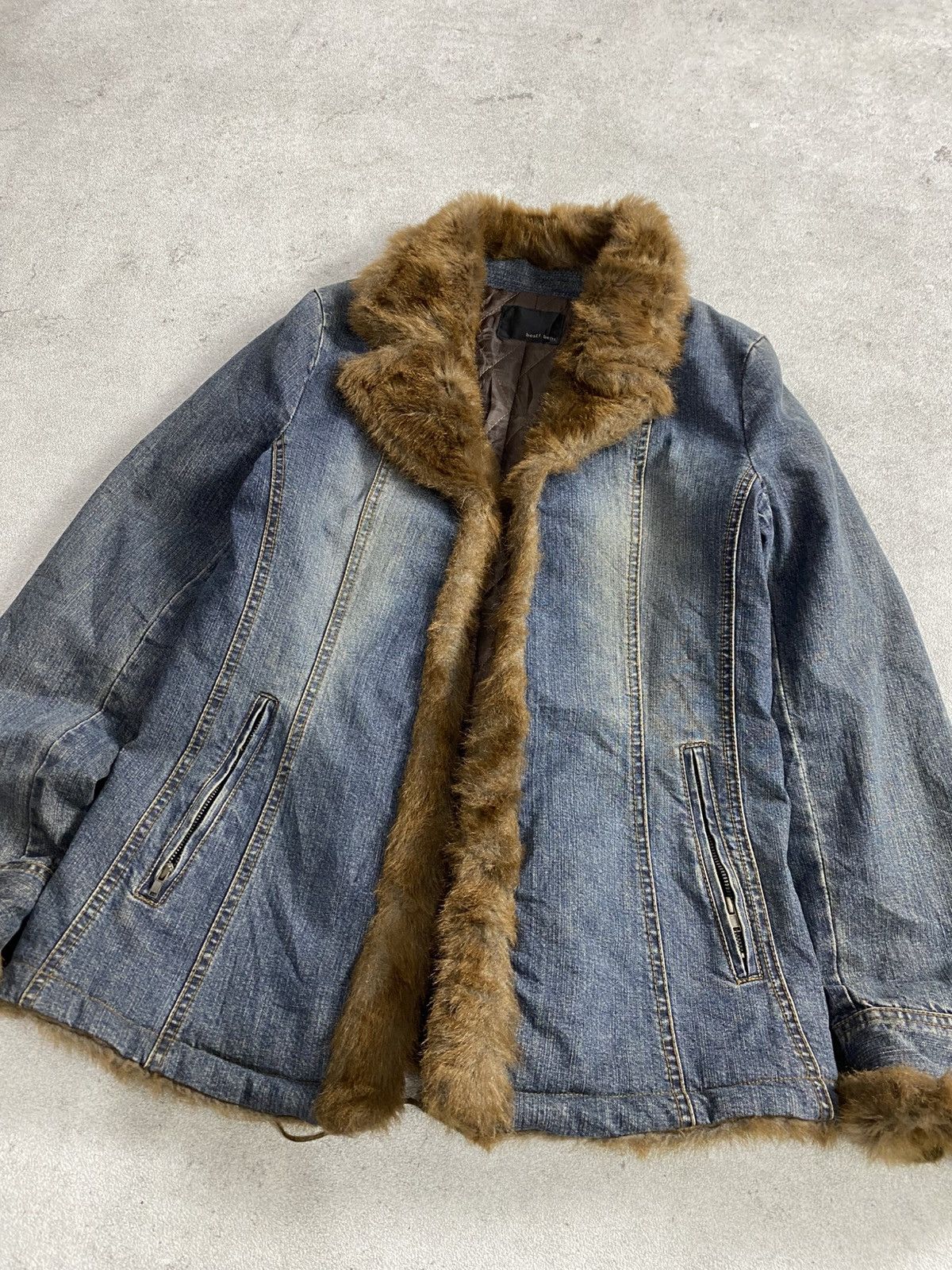 Tornado Mart 2000s Best Beni faux fur lace up quilted jacket Size US M / EU 48-50 / 2 - 4 Thumbnail