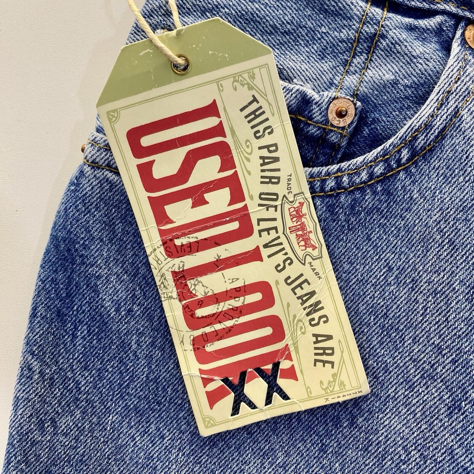 Levi's NWT LEVI'S 901 Used Look Blue Jeans Women 28x30 Made in USA Size 28" / US 6 / IT 42 - 4 Thumbnail