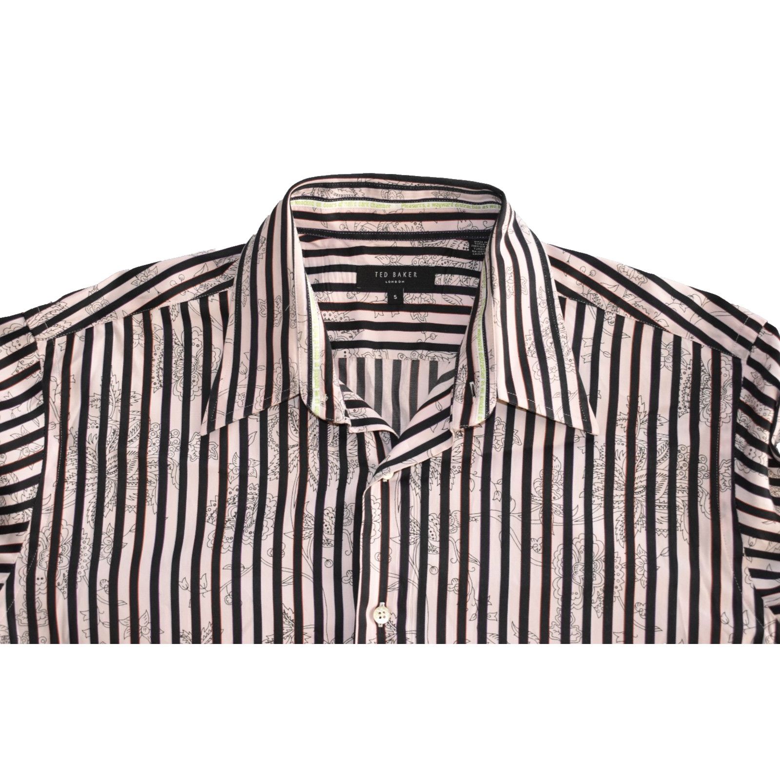 Ted Baker TED BAKER Striped Floral Cotton Long Sleeve Shirt Size 5 XL Size US XL / EU 56 / 4 - 3 Thumbnail