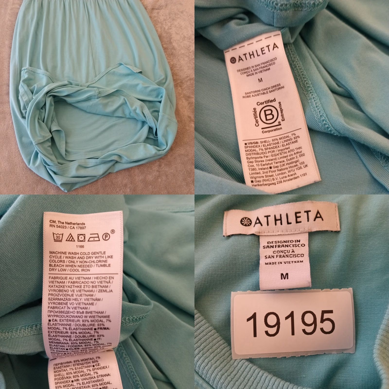 Athleta Athleta Maxi Dress M Blue Long Sleeveless Pullover Lined Slit Size M / US 6-8 / IT 42-44 - 8 Thumbnail