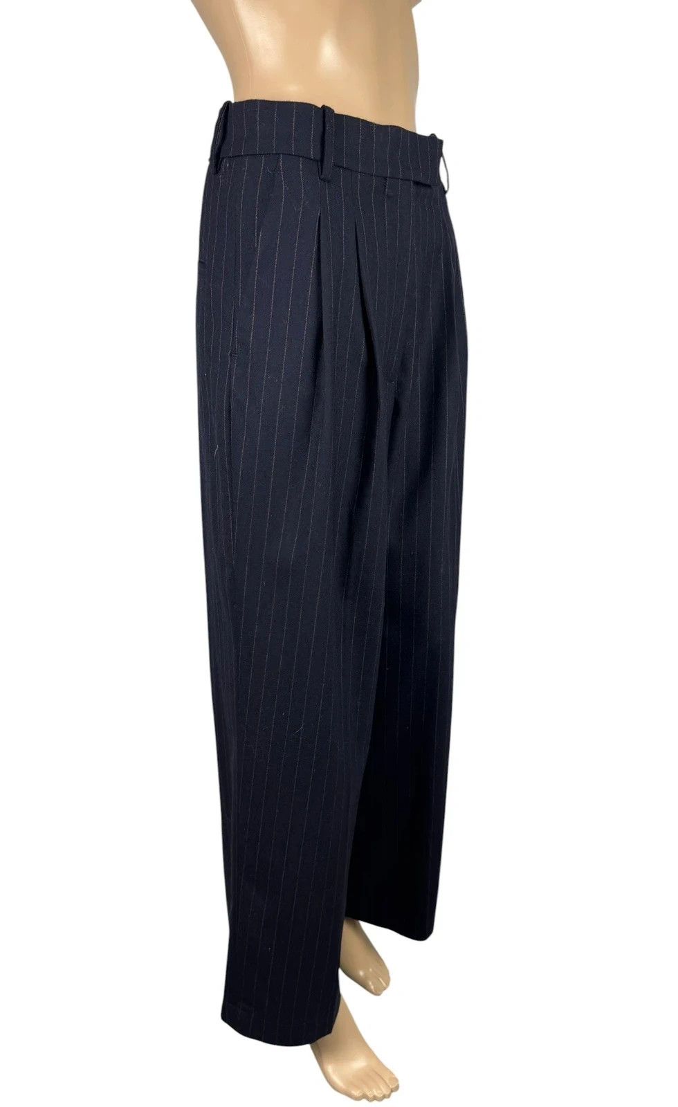 Arket Arket Wool Dress Pants Wide Leg Striped size 36 Size 26" / US 2 / IT 38 - 3 Thumbnail