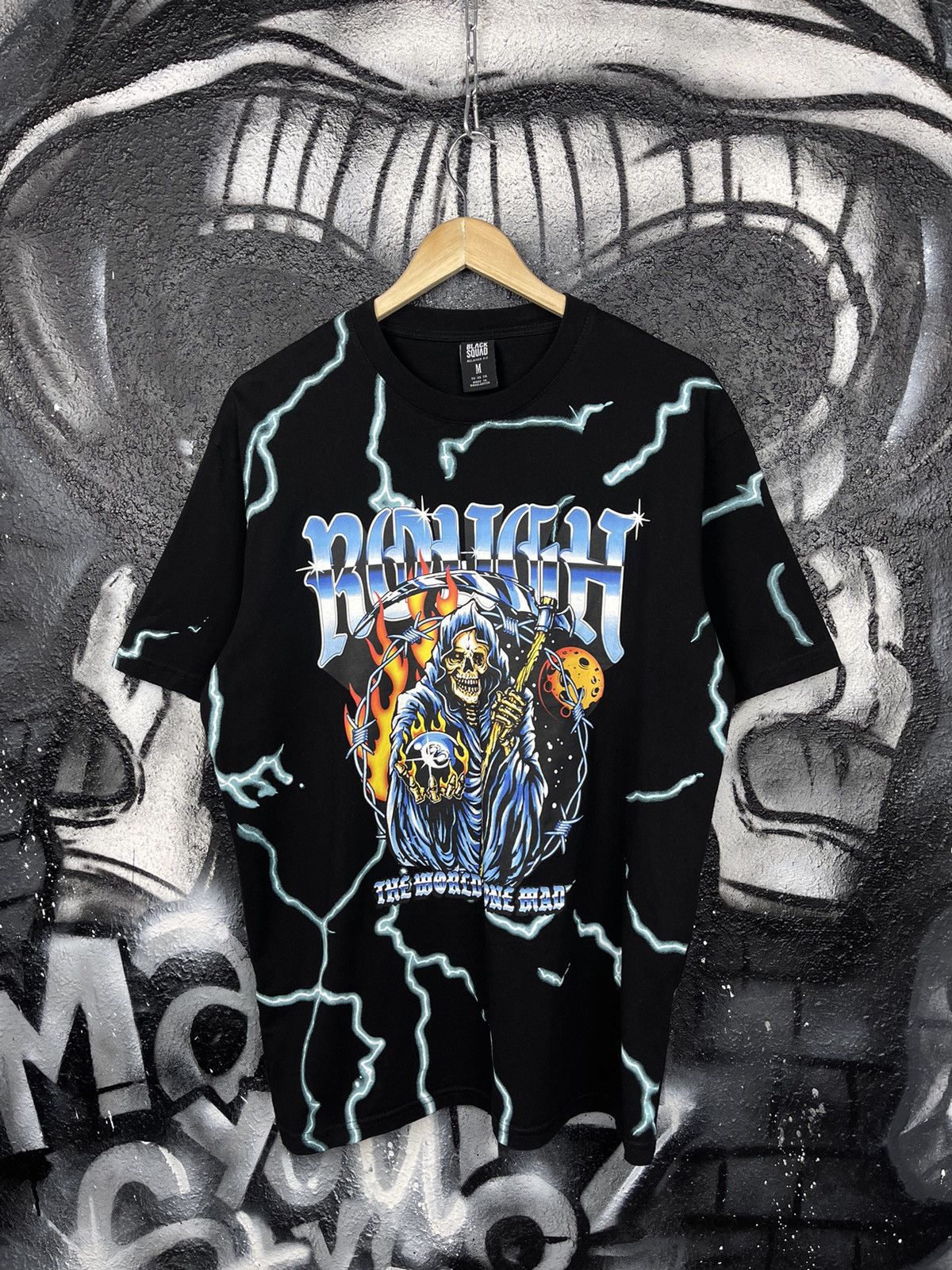 Band Tees ROUGH Y2K Black Squad Relaxed Fit Crazy Logo T-Shirt Size M Size US M / EU 48-50 / 2 - 3 Thumbnail