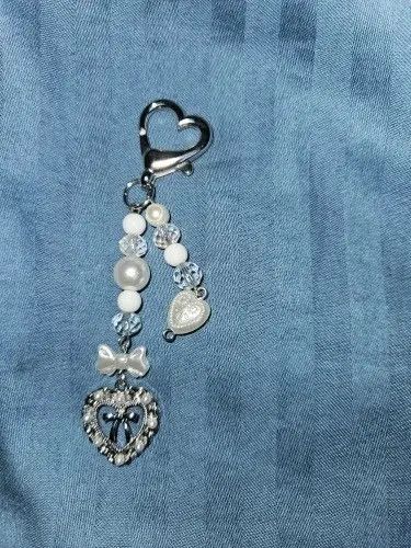 Jewelry Michiko x Iriki White pearl bow & heart keychain Size ONE SIZE - 3 Thumbnail