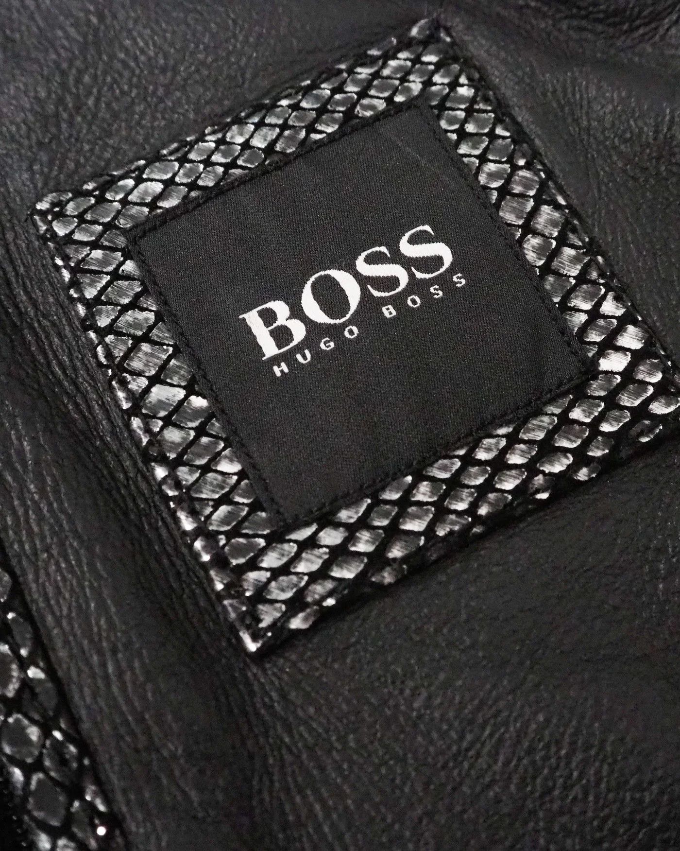 Hugo Boss Hugo Boss 'Codes' Shearling Silver Leather Jacket $2125 Size US S / EU 44-46 / 1 - 5 Thumbnail
