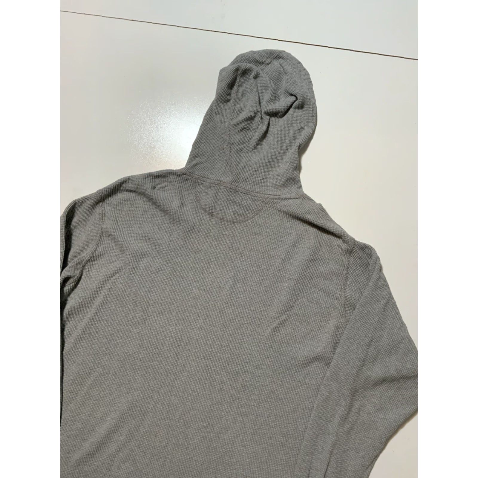 Ralph Lauren VINTAGE Chaps Ralph Lauren Hoodie Shirt Pullover Waffle Knit Thermal Gray Sz. S Mens Size US S / EU 44-46 / 1 - 4 Thumbnail
