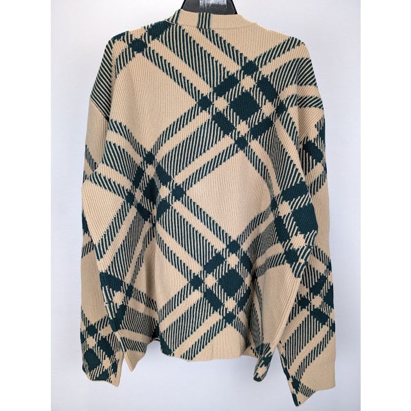 Burberry o1rshd1 Checked Cardigan in Beige/Green Size US XL / EU 56 / 4 - 10 Thumbnail