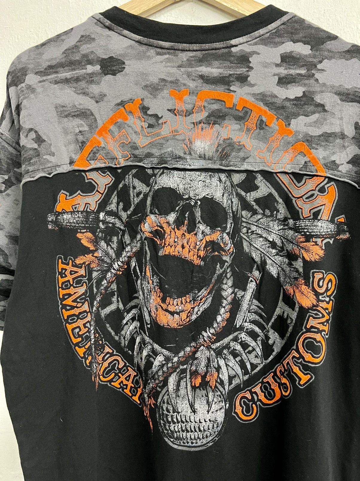 Affliction × If Six Was Nine × Vintage VINTAGE Y2K AFFLICTION SKULL AMERICAN CUSTOM TEE Size US XL / EU 56 / 4 - 10 Thumbnail