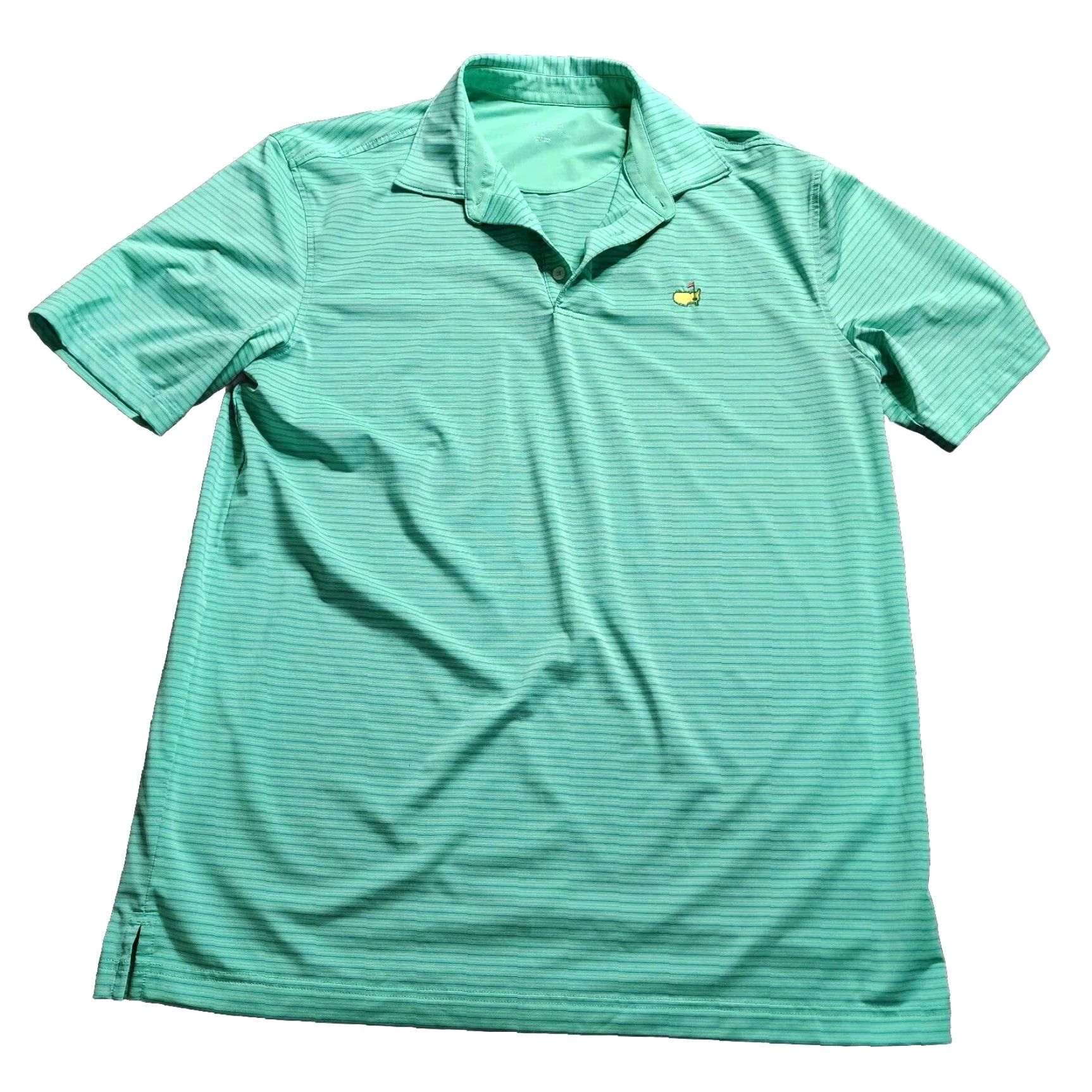 Vintage Masters Tech Polo Shirt Mens Large Golf Green Striped Short Sleeve Performance Size US L / EU 52-54 / 3 - 2 Thumbnail