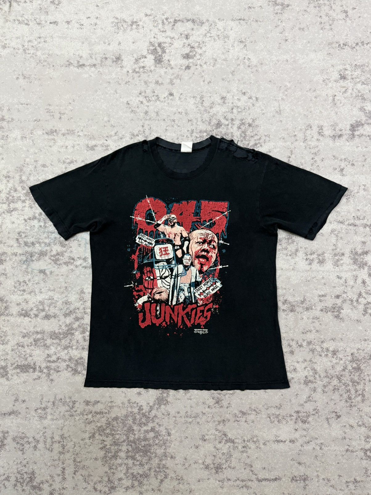 Vintage VINTAGE JUN KASAI EVIL MONKEY CRAZY’S PRO WRESLTLING TSHIRT Size US L / EU 52-54 / 3 - 3 Thumbnail