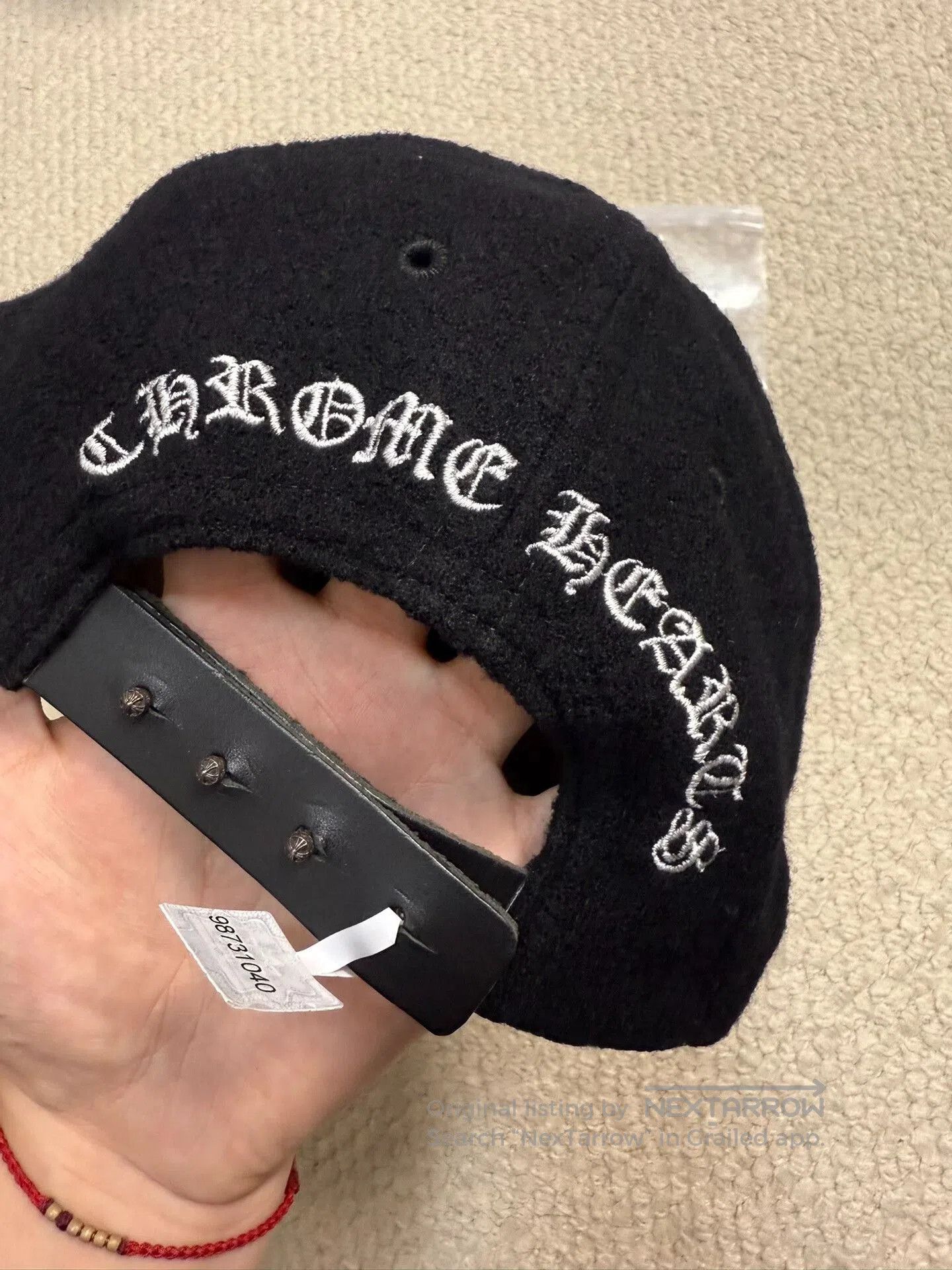 Chrome Hearts Chrome Hearts White Cross Cashmere Baseball Cap. Size ONE SIZE - 3 Thumbnail