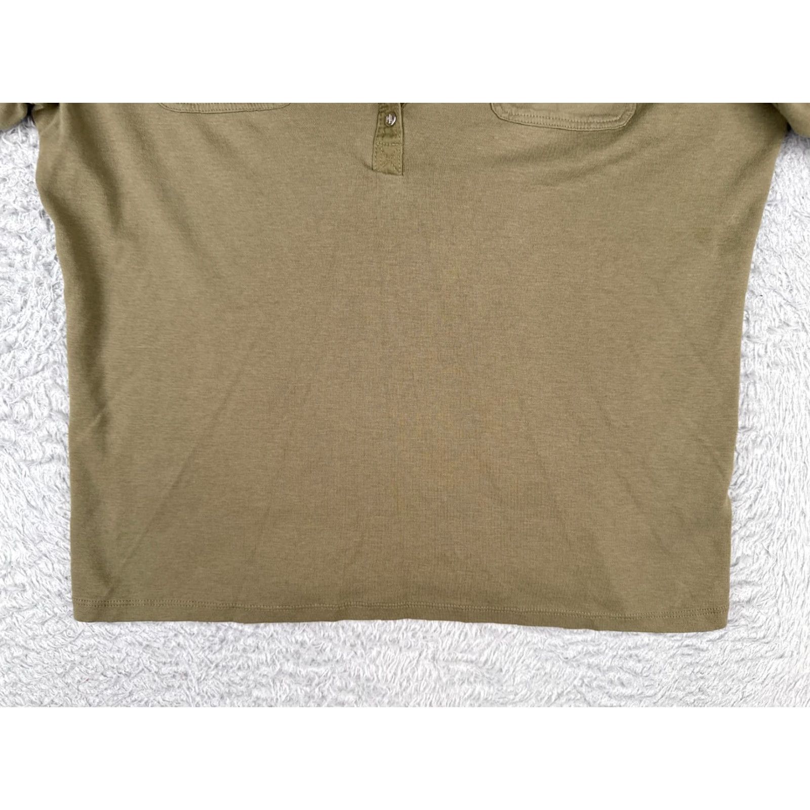 Ralph Lauren Lauren Ralph Lauren Shirt Women XL Green V-Neck 100% Cotton Pocket Size XL / US 12-14 / IT 48-50 - 5 Thumbnail