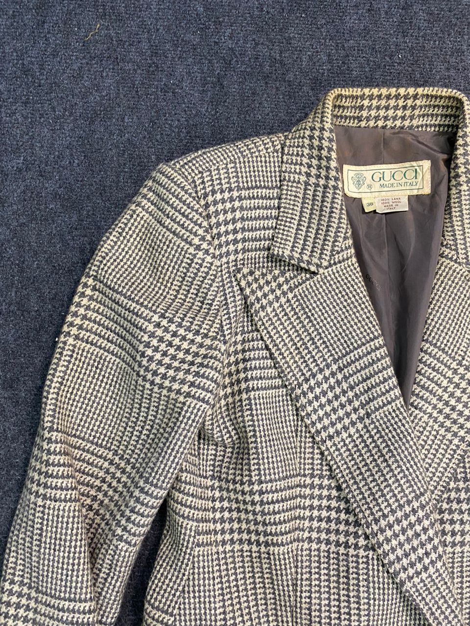 Gucci 80s Gucci Houndstooth Wool Blazer Size XS / US 0-2 / IT 36-38 - 3 Thumbnail