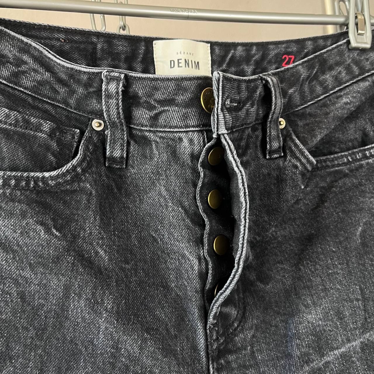 Sezane Sezane Denim Black Faded Pants Jeans Size 27 Size 27" / US 4 / IT 40 - 11 Thumbnail