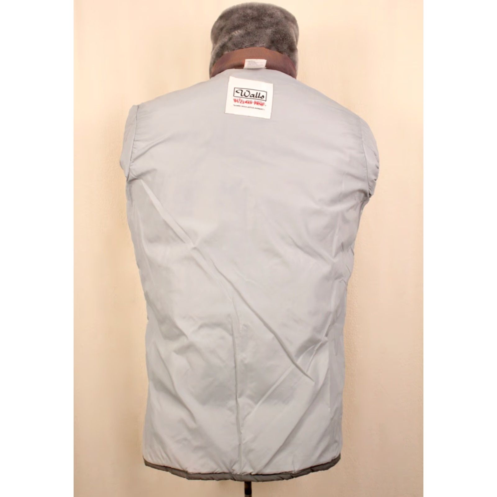 Walls VTG Walls 70s Puffer Coat Grey Cotton Nylon Blend Big & Tall 38 Mens (70s Puffer Coat) Size US XXS / EU 40 - 3 Thumbnail