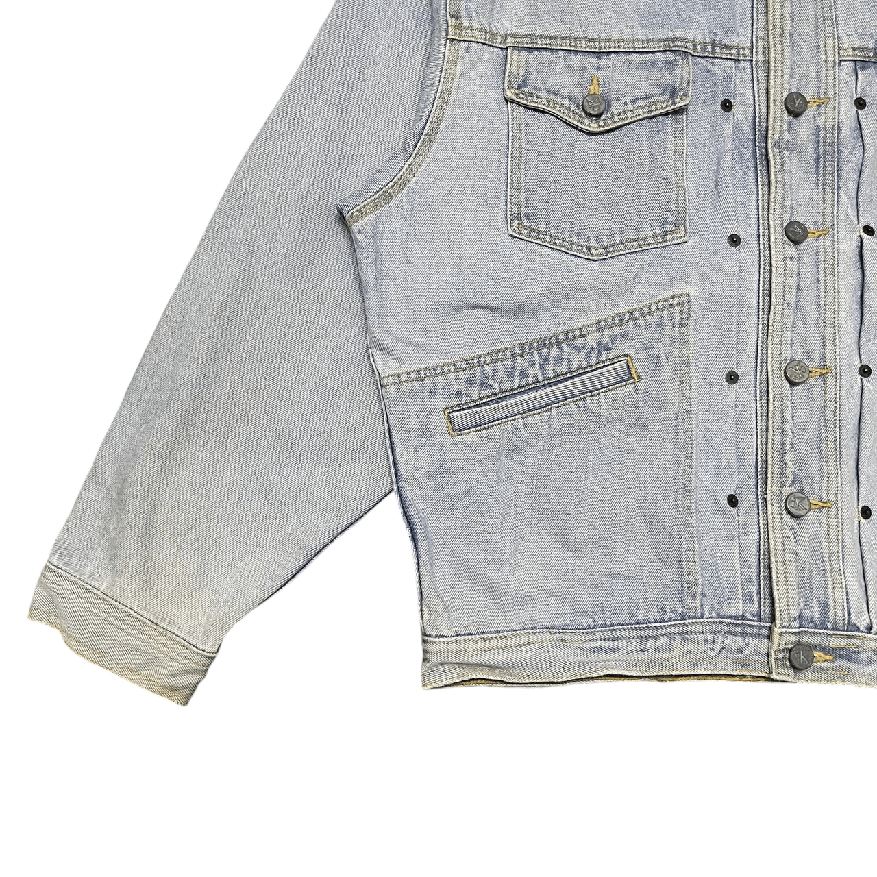 Calvin Klein Vintage CK Calvin Klein Denim Jacket Cut Off Collar Size US L / EU 52-54 / 3 - 3 Thumbnail