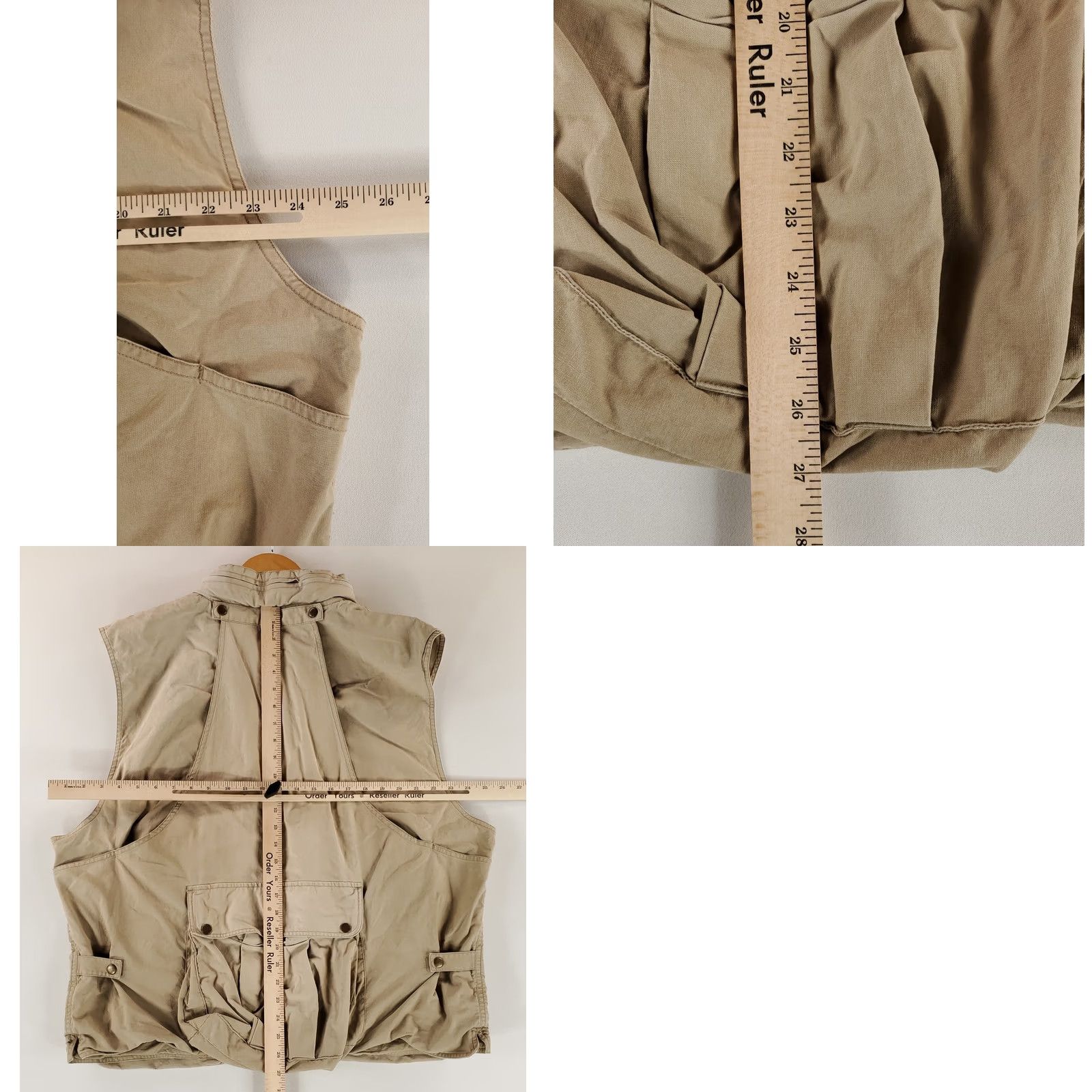 Banana Republic VINTAGE Banana Republic Vest Safari Full Zip Tan Beige Mens XL 90s Safari Beige Size US XL / EU 56 / 4 - 8 Thumbnail