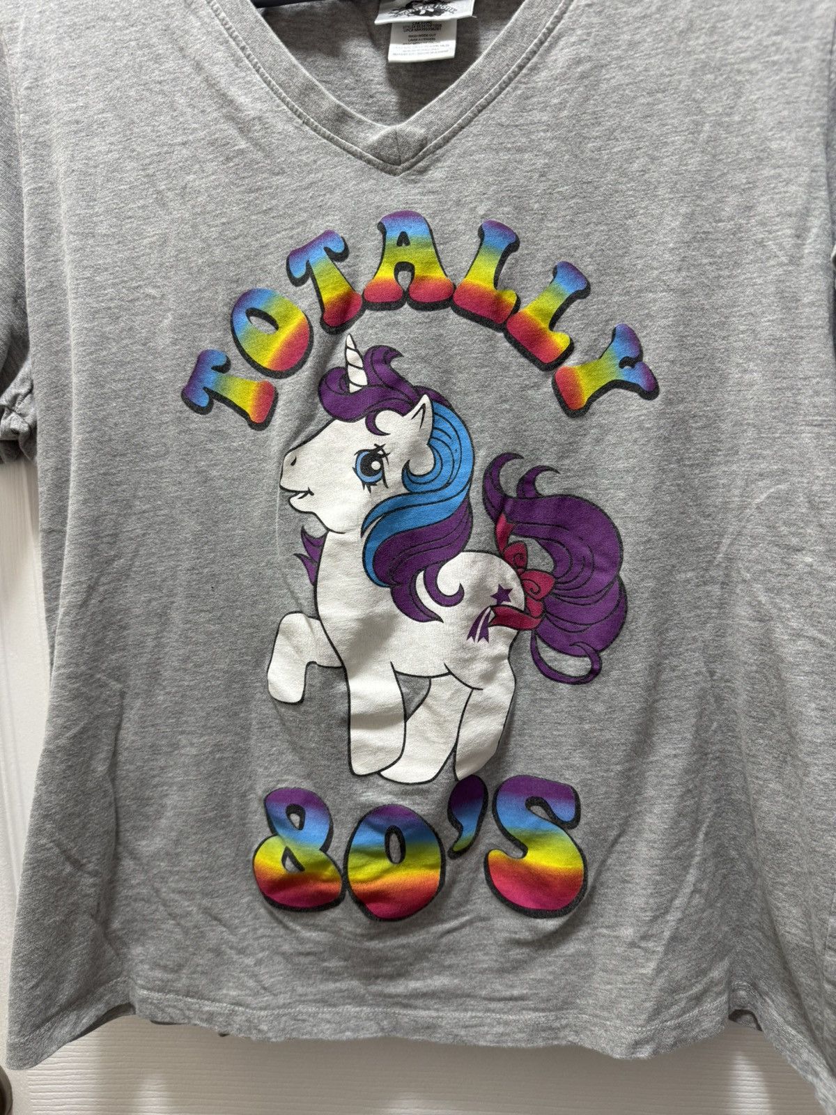 Vintage Hasbro 2013 Vintage My Little Pony Totally 80s V Neck Grey Size US L / EU 52-54 / 3 - 2 Thumbnail