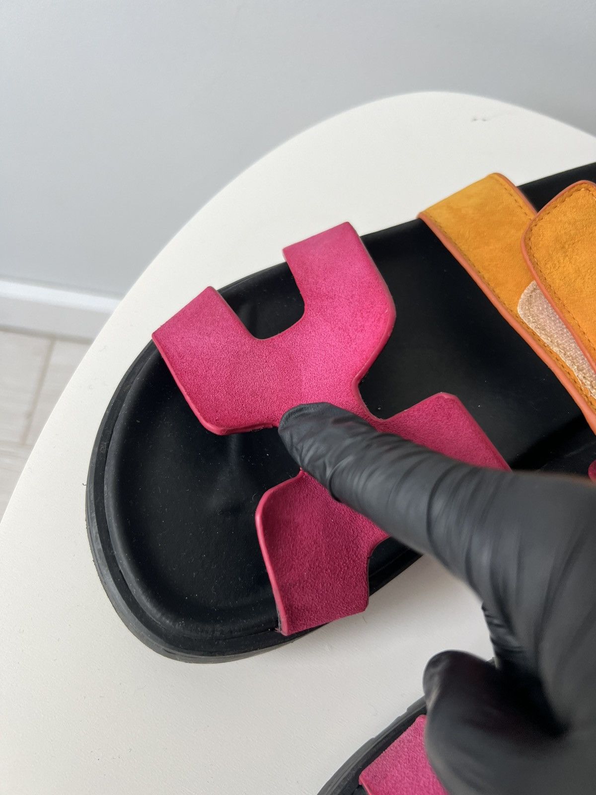 Hermes Hermes Pink Suede Chypre Flat Slides Size 40 Size US 10 / IT 40 - 7 Thumbnail