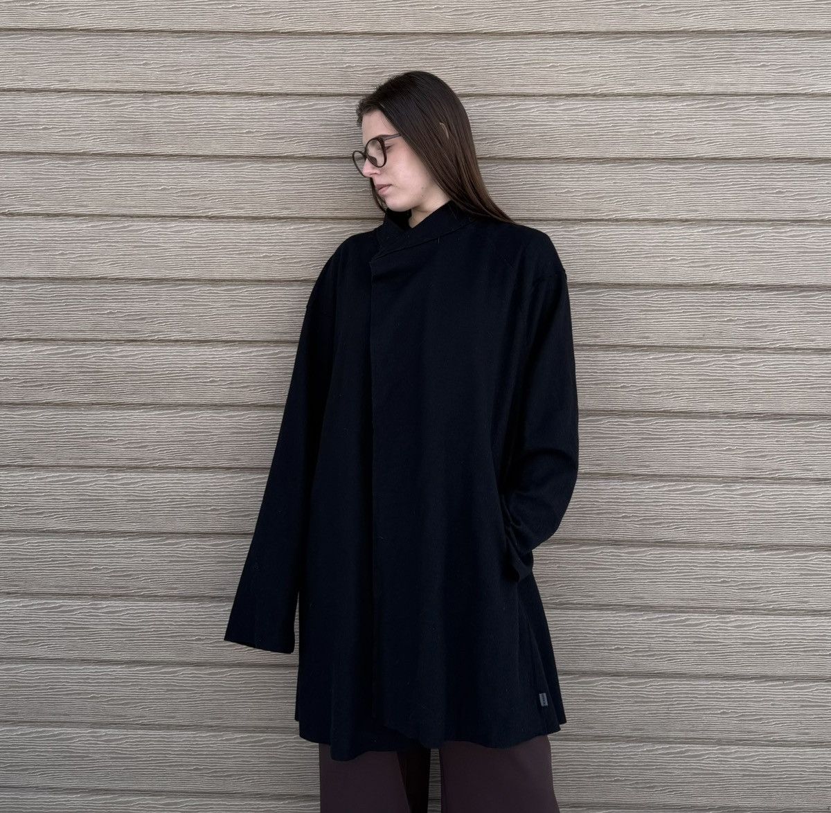OSKA OSKA Wool Open Front Coat Minimalist Designer German Women 2 Size S / US 4 / IT 40 - 2 Thumbnail