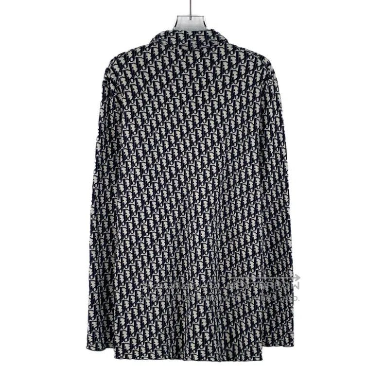 Dior Dior Dark blue logo jacquard full print cotton lapel singl Size US S / EU 44-46 / 1 - 2 Thumbnail