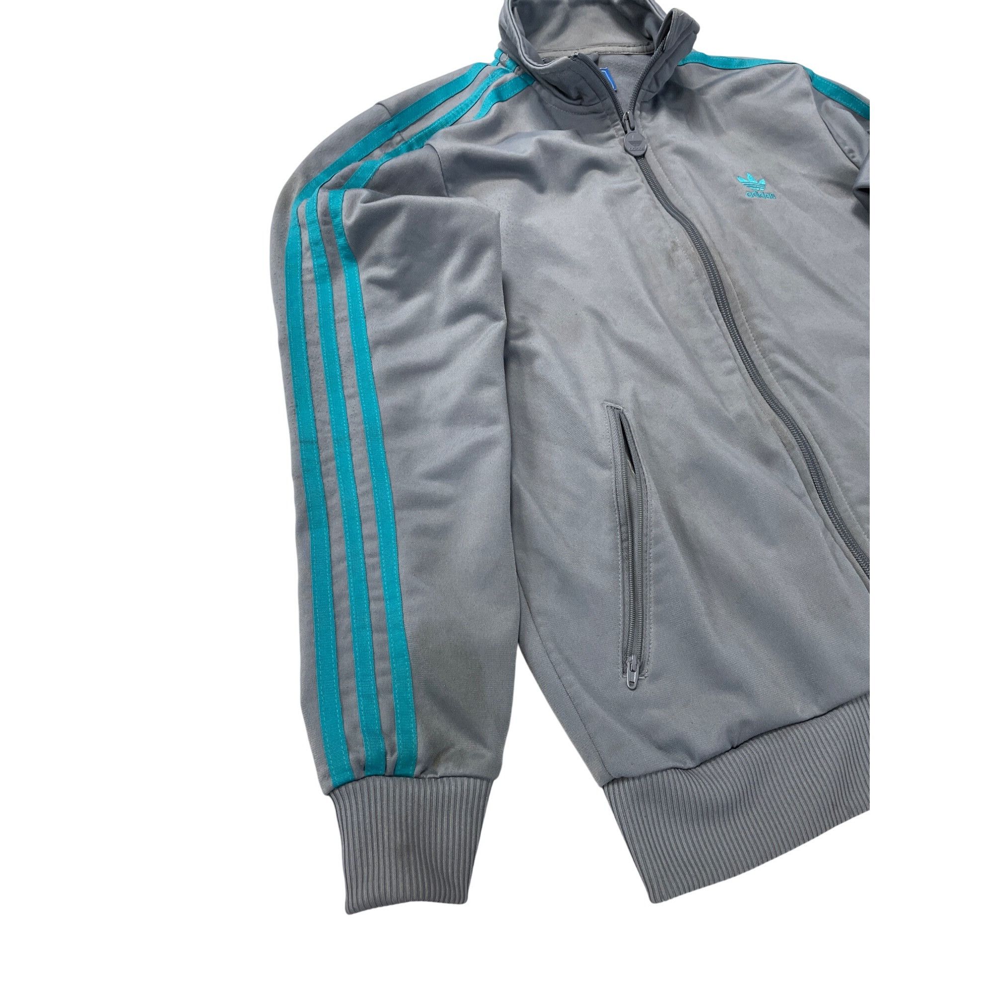 Adidas Adidas Originals Firebird womans Gray green zip Jacket size Size L / US 10 / IT 46 - 2 Thumbnail