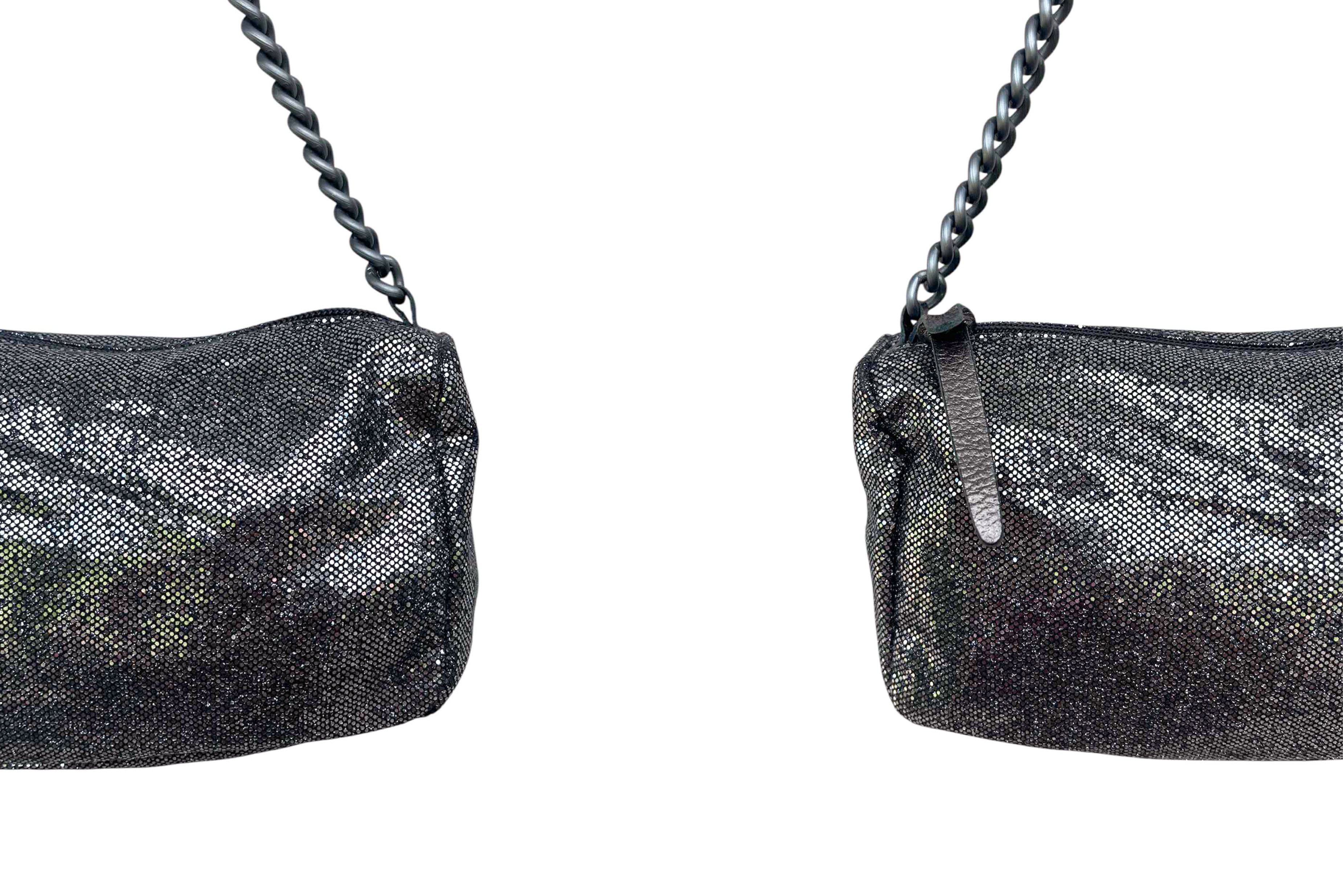 Vintage LOUISON PARIS Metallic Silver Glitter mini shoulder bag Size ONE SIZE - 4 Thumbnail