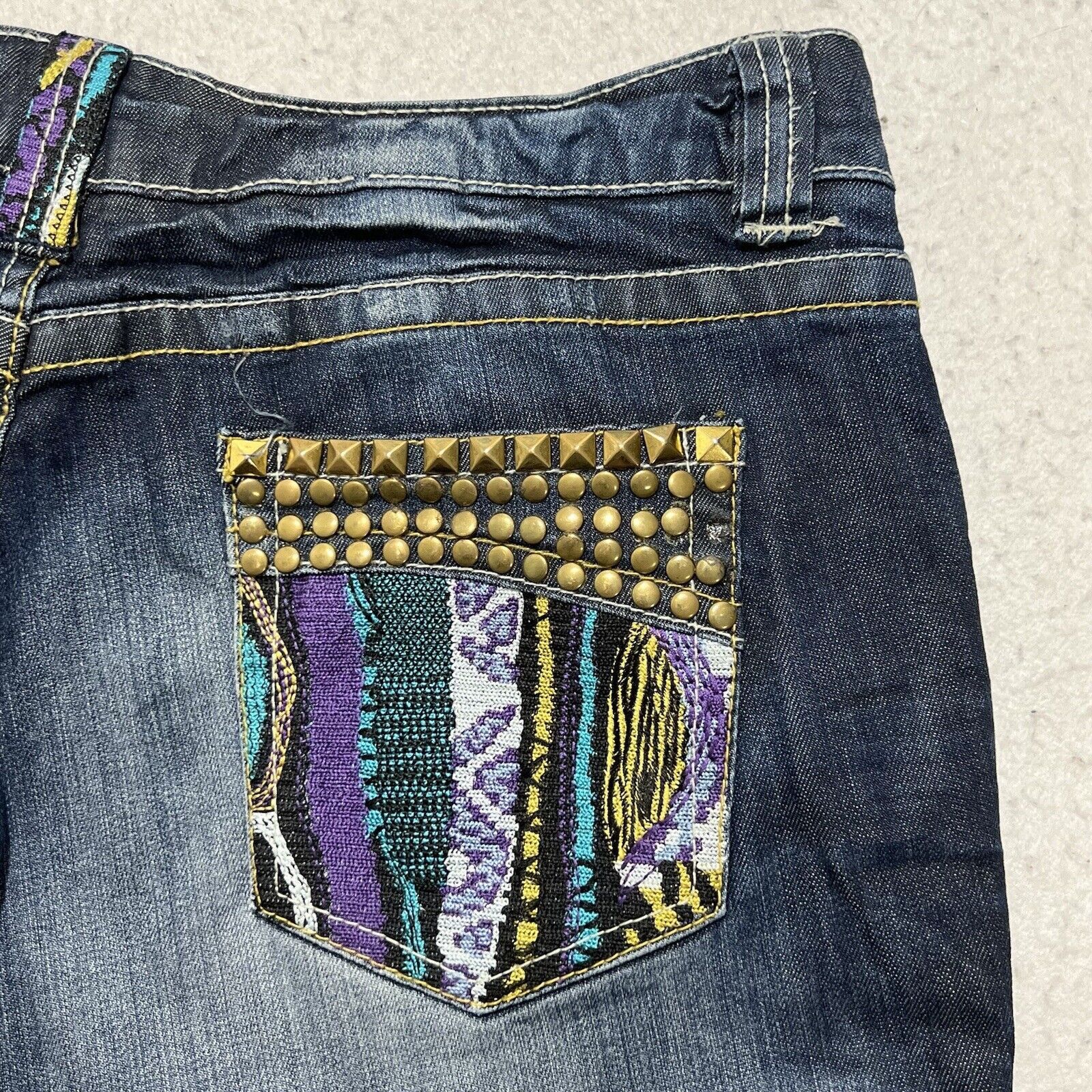 Coogi COOGI Straight Leg Rip Distressed Jeans Embroidery Studded Size 36" / US 14 / IT 50 - 10 Thumbnail