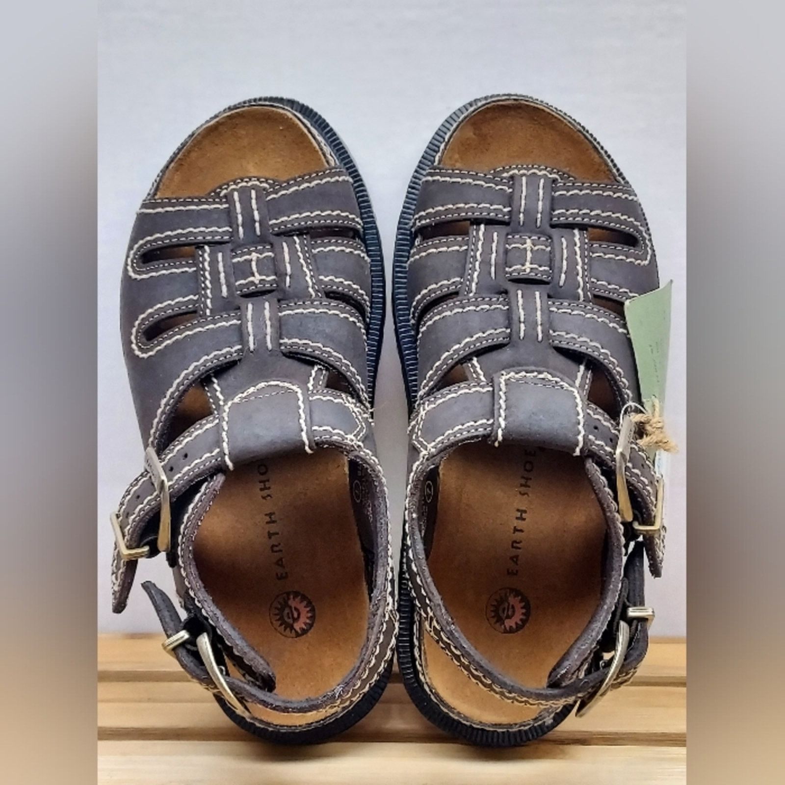 Other Earth Shoes Womens Brown Leather Casual Sandals Size 7 Size US 7 / IT 37 - 3 Thumbnail
