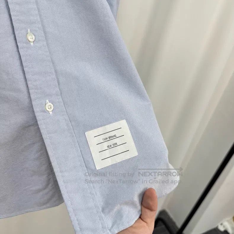 Thom Browne Thom Browne Oxford Stripe Short-Sleeve Shirt Size US L / EU 52-54 / 3 - 5 Thumbnail