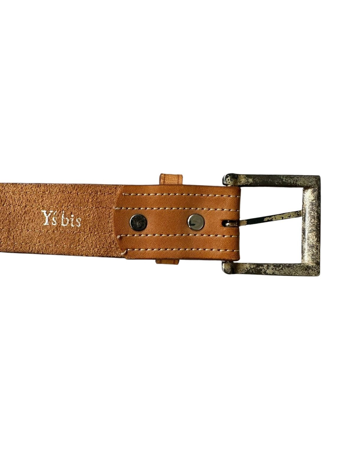 Yohji Yamamoto 00's Y's Bis avant-garde fully leather belt Size 28 - 6 Thumbnail