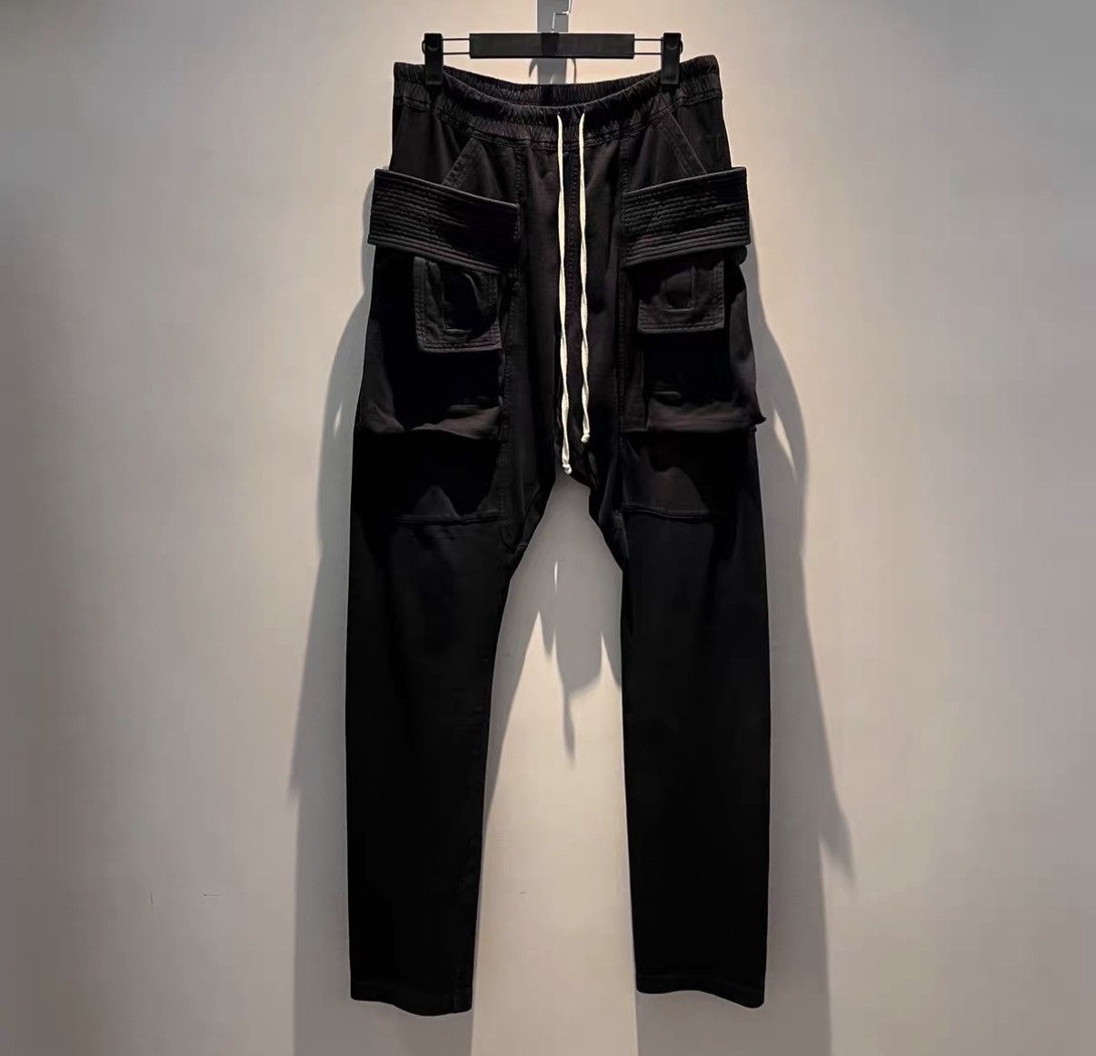Rick Owens Rick Owens DRKSHDW Cotton Drawstring Pants with Dual Loops Size US 32 / EU 48 - 1 Thumbnail