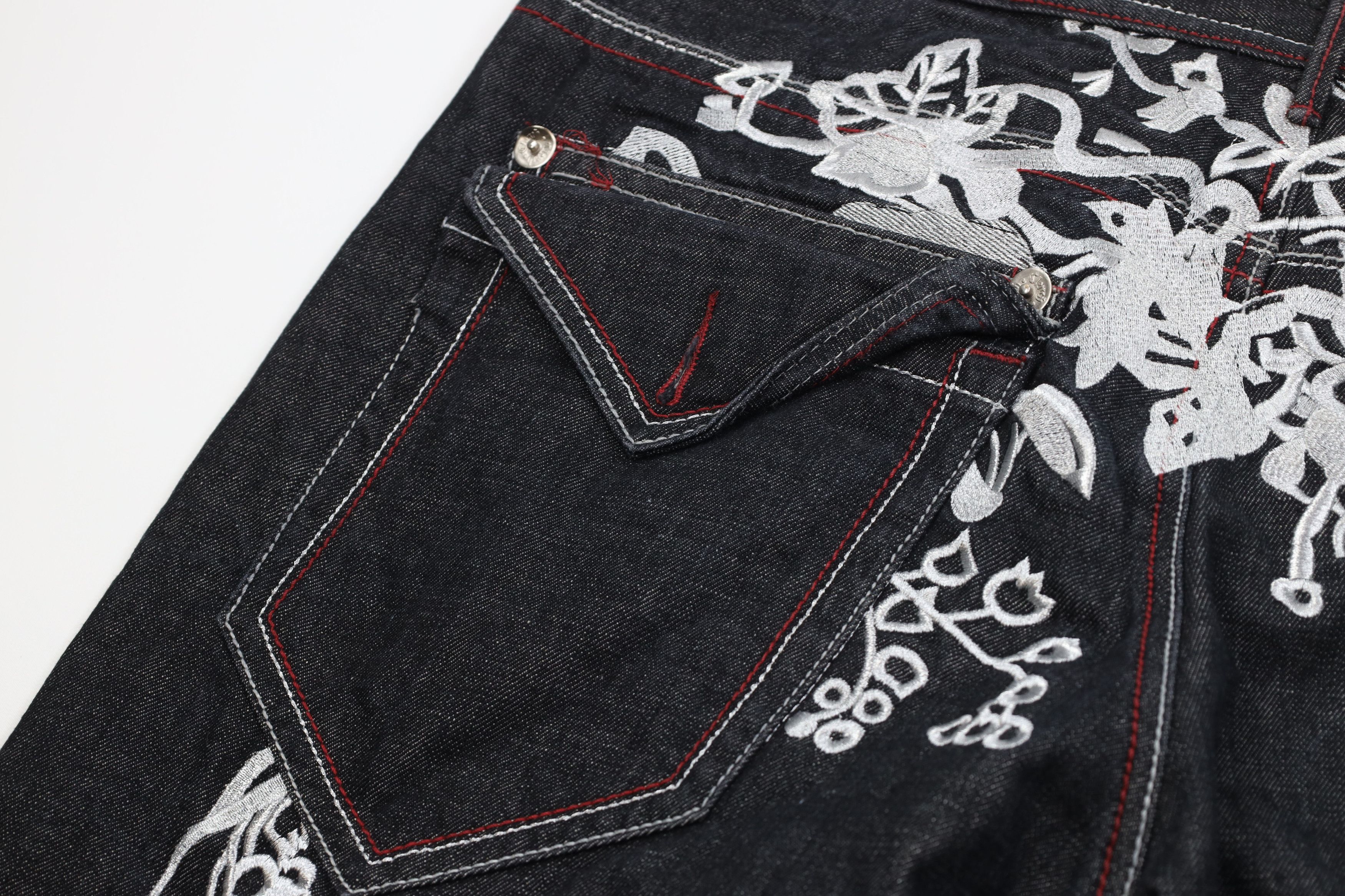 Vintage Vintage Y2K Streetwear UFC MMA Wide Leg Denim Jeans Black Size US 40 / EU 56 - 14 Thumbnail