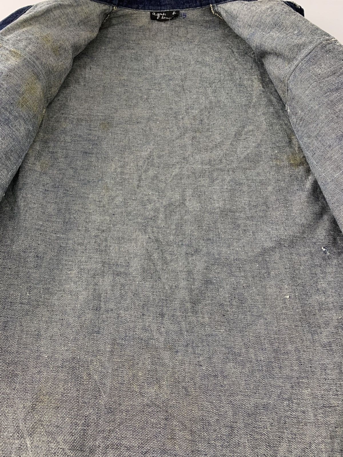 agnes b. 90s Agnes B Homme Type 2 Blue Indigo Trucker Western Jacket Size US S / EU 44-46 / 1 - 8 Thumbnail