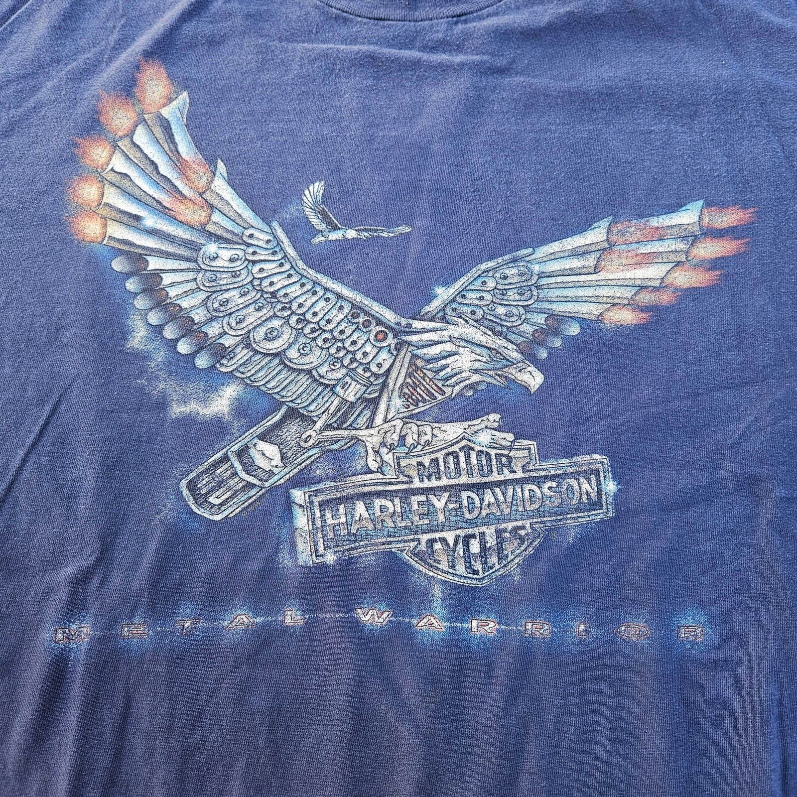 Harley Davidson Vintage Harley Davidson Shirt Eagle Size Large Blue Size US L / EU 52-54 / 3 - 2 Thumbnail