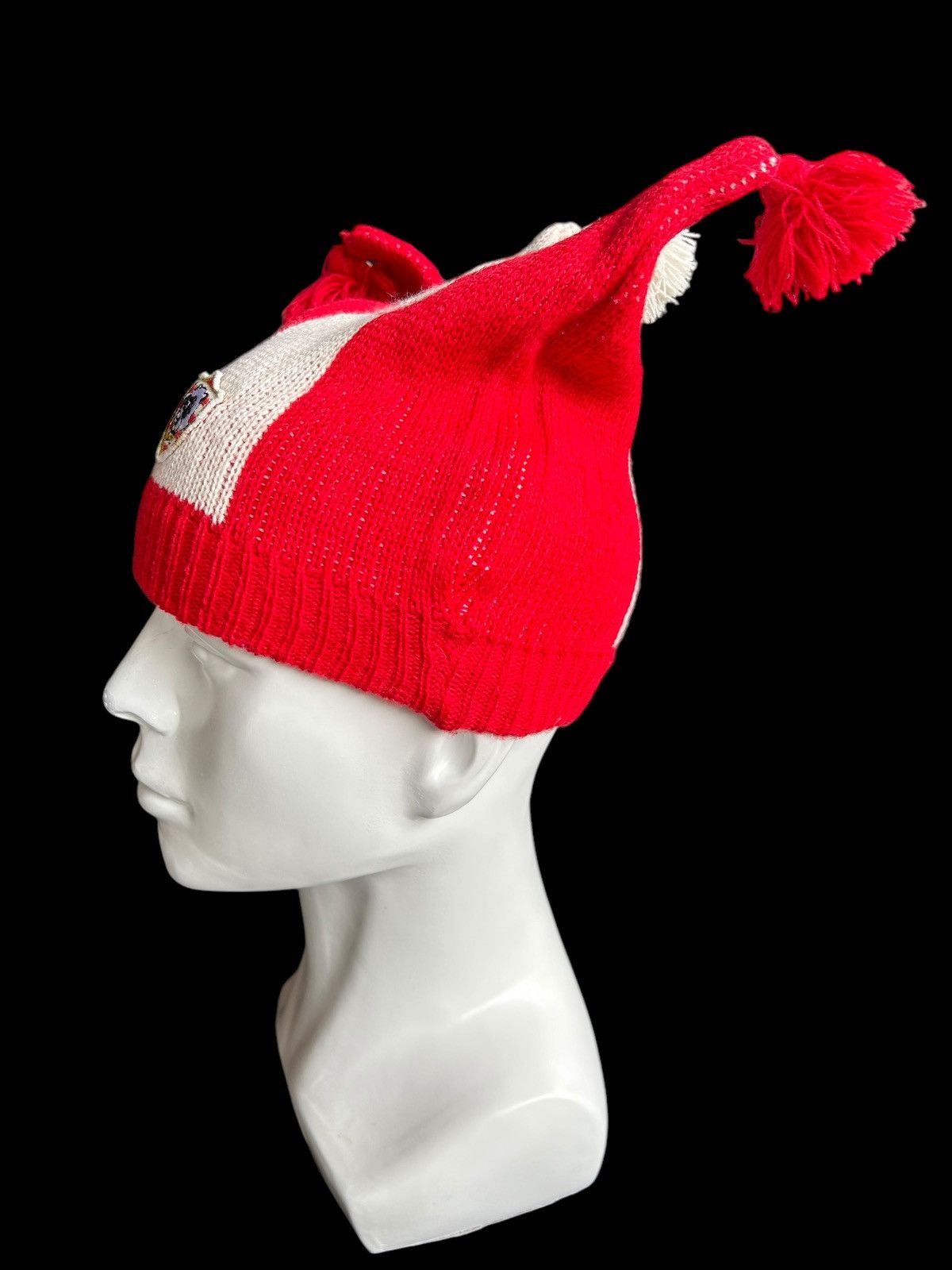 Japanese Brand × Kapital × Vintage Devil Horn Bunny Vintage Red Knitt Beanie Hats Rare☠️ Size ONE SIZE - 4 Thumbnail
