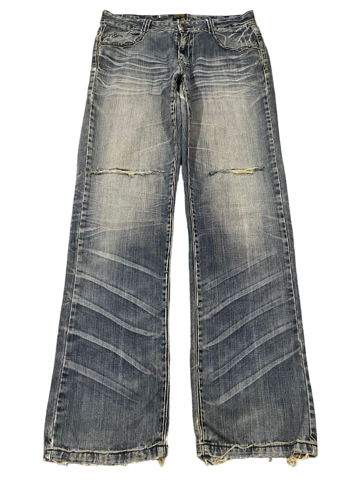 G-Star Vintage Japanese Gstar Raw Bleached Distress Loose Jeans Size US 33 - 1 Thumbnail