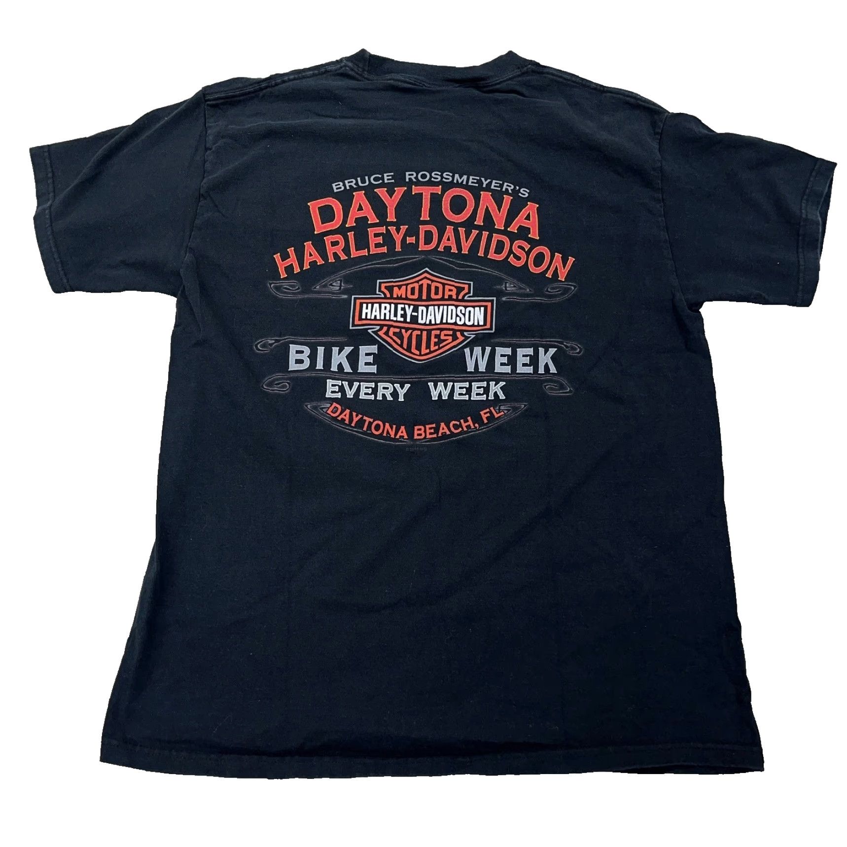 Harley Davidson VINTAGE Harley-Davidson Shirt Men L Black Graphic Print Short Sleeve Crew Neck 80s Biker Daytona Mens Size US L / EU 52-54 / 3 - 2 Thumbnail