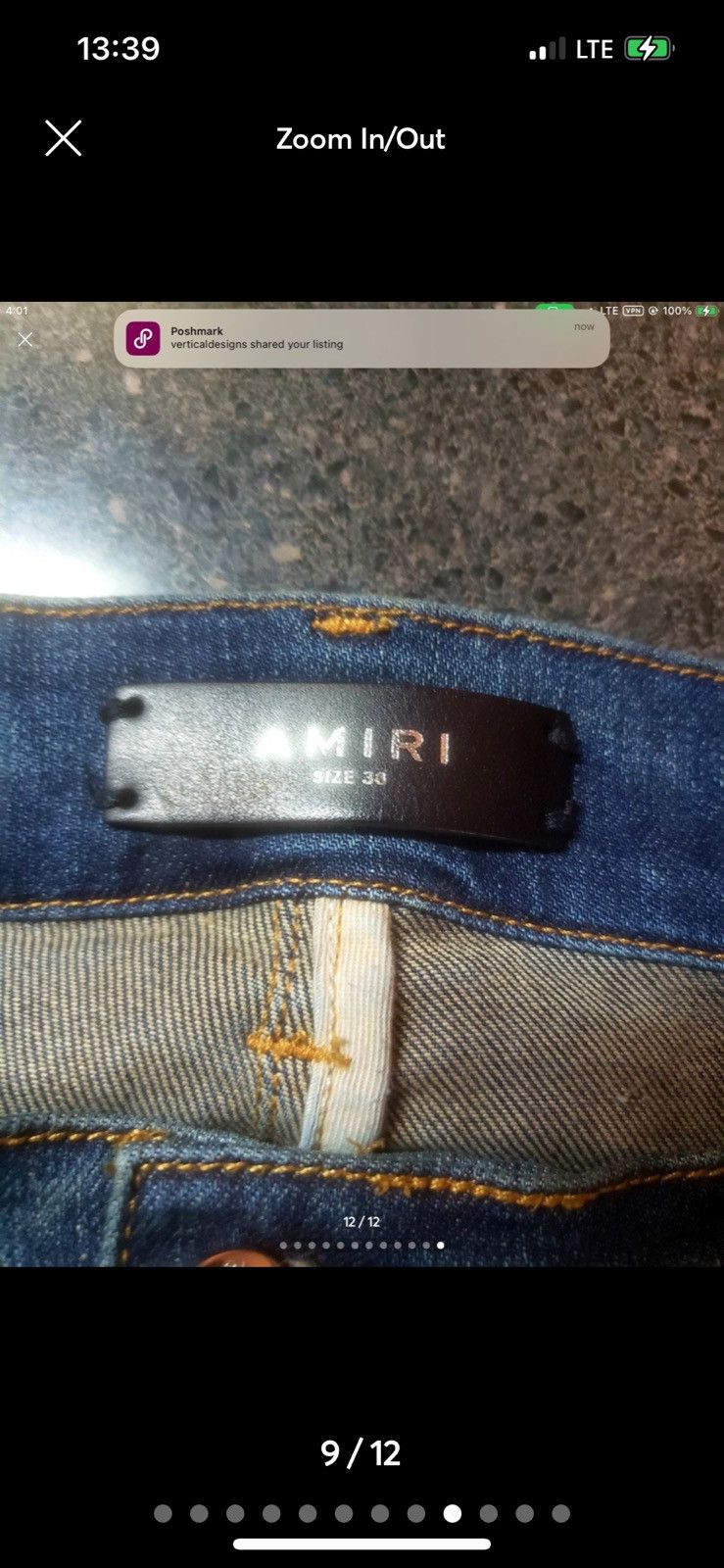 Amiri Amiri 30w x 34.5” inseam nwot stack medium indigo 92/6/2 NEW Size US 30 / EU 46 - 9 Thumbnail