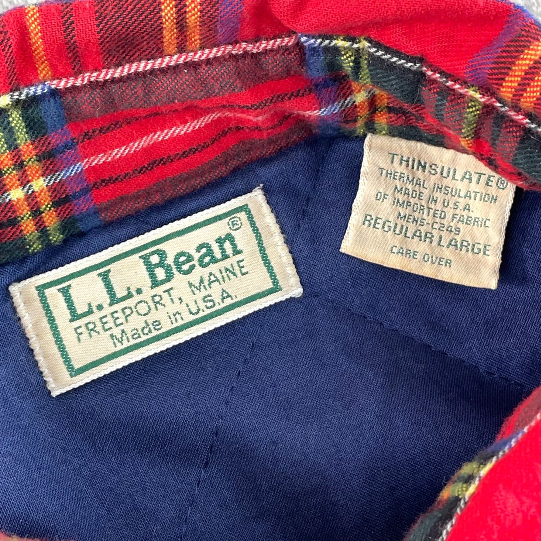 Vintage VINTAGE LL Bean Flannel Shacket Men L Red Plaid USA Made Size US L / EU 52-54 / 3 - 2 Thumbnail