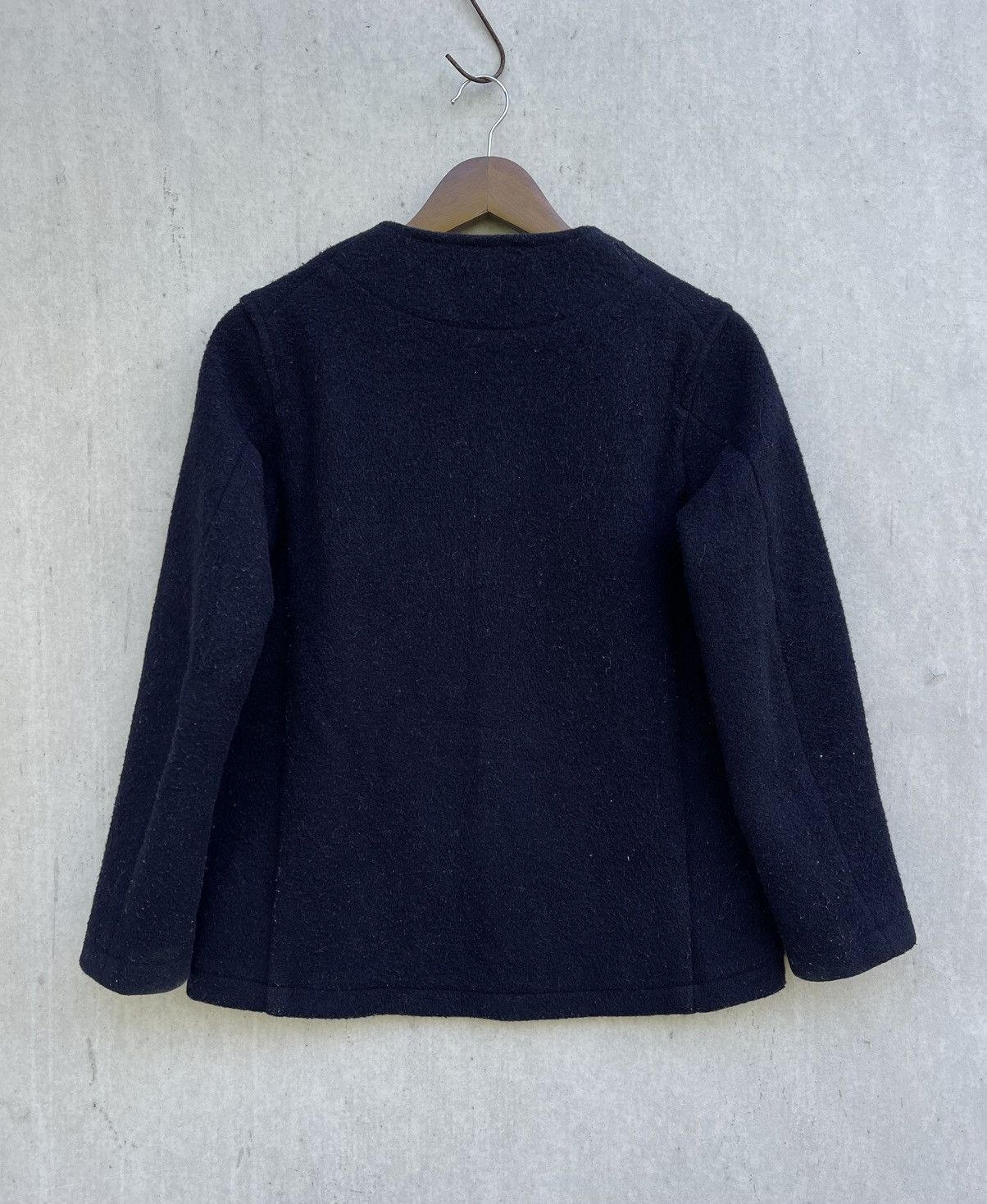 Danton DANTON JAPAN WOOL MOSSER COLLARLESS JACKET IN NAVY Size US S / EU 44-46 / 1 - 5 Thumbnail