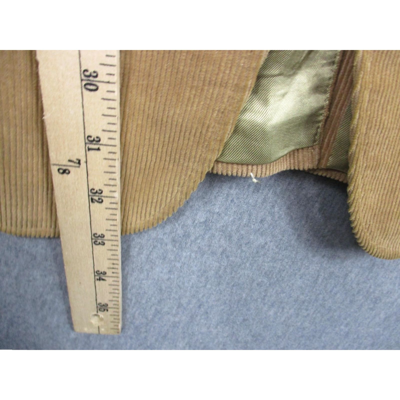 Vintage VINTAGE CCC Western Wear Blazer Mens Large Corduroy Tan Elbow Patches 90s Jacket With Pockets Size 46R - 4 Thumbnail
